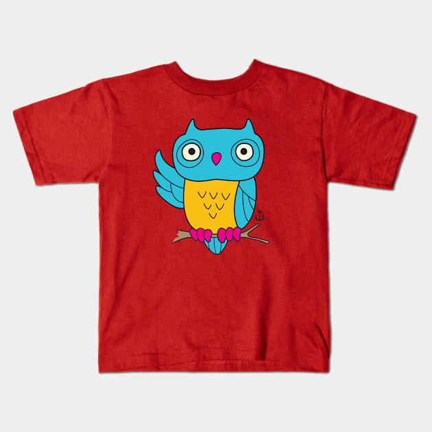 Hey Pal! Cartoon Owl Kids T-Shirt by waltoons